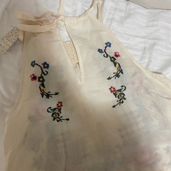 Free People Embroidered Tank - NWT - Picture 2 of 4